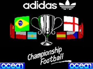 Adidas Championship Football title screen for ZX Spectrum